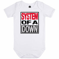 System Of A Down Logo White Organic Baby Bodysuit