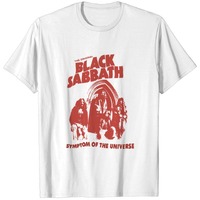 Black Sabbath Symptom Of The Universe White Shirt Distressed B Stock