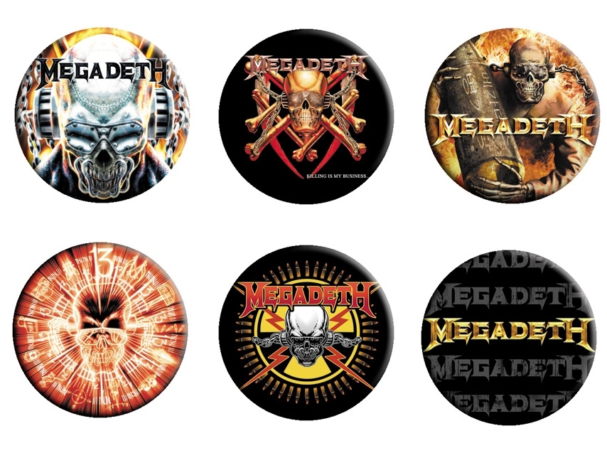 Megadeth 6 Button Badge Set #2