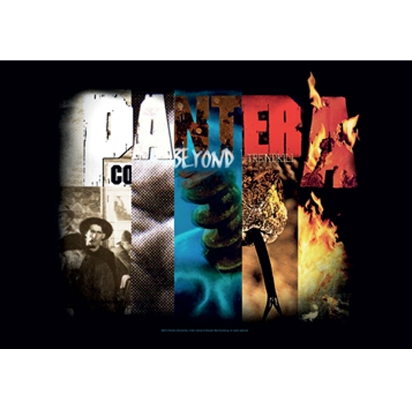 pantera album collage flag band poster design
