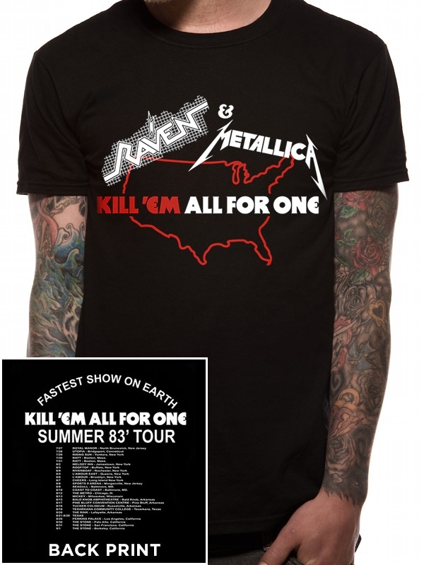 metallica tour t shirt