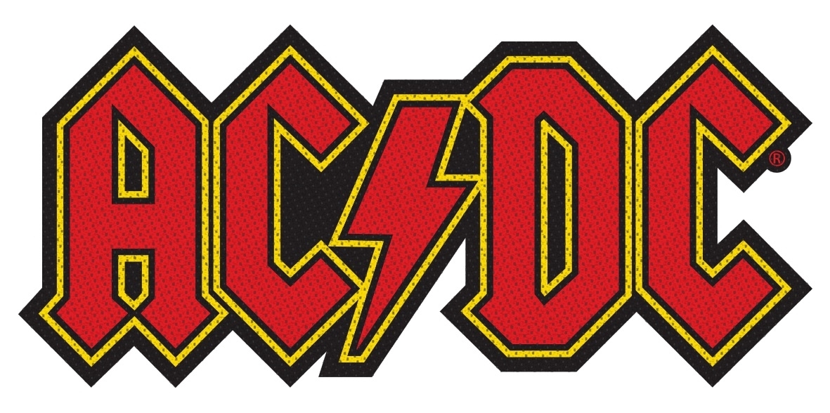 Acdc Logo Cut Out Patch Official Rock Band Merch New Ebay