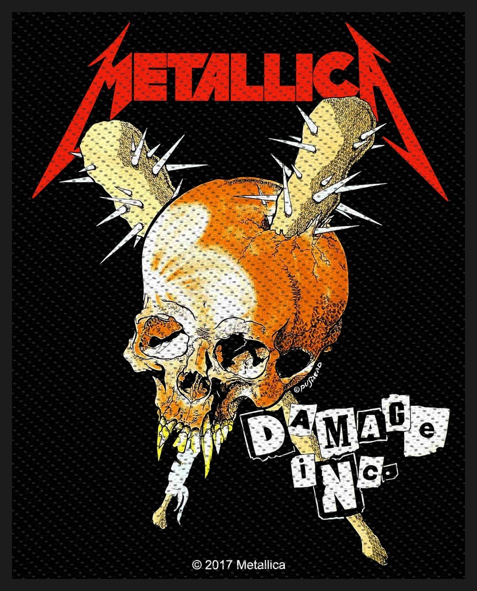 Metallica 'Flaming Skull' Cut Out Patch