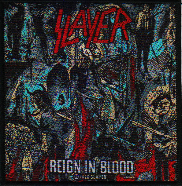 SLAYER REIGN IN BLOOD EMBROIDERED PATCH ! 