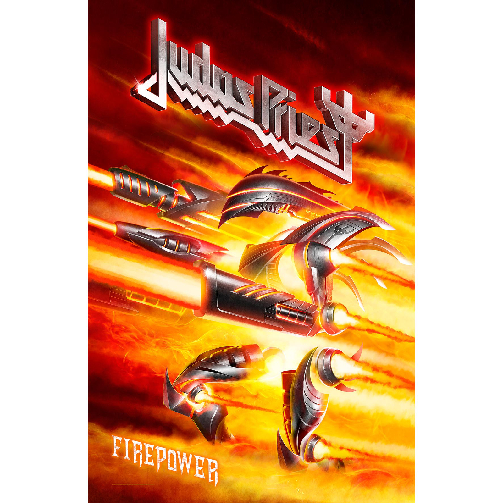NEW 2 X 5 INCH RED JUDAS PRIEST IRON ON PATCH FREE SHIPPING