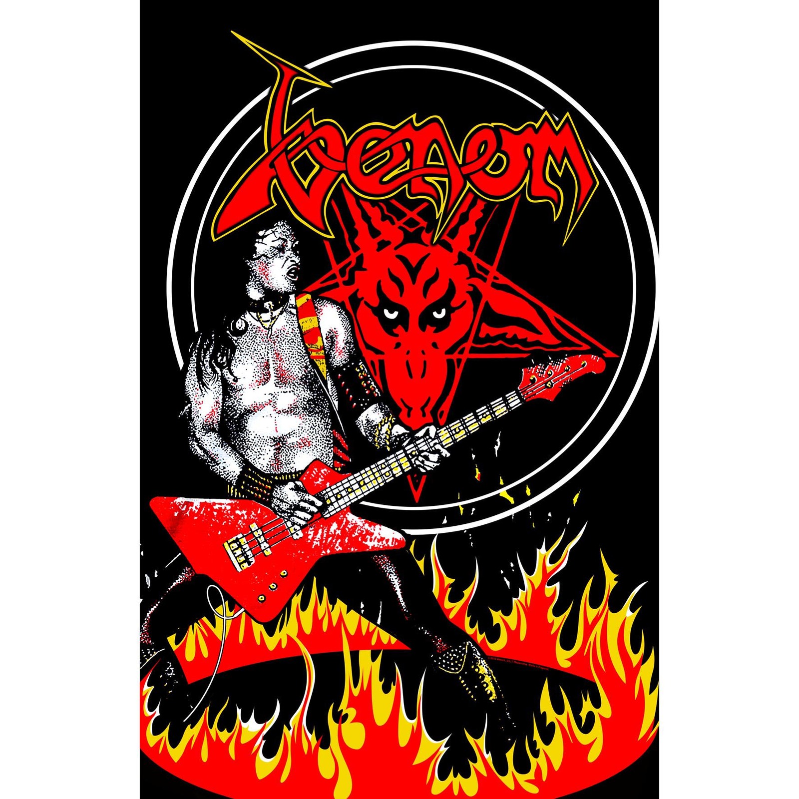 Venom Cronos In Flames Poster Flag