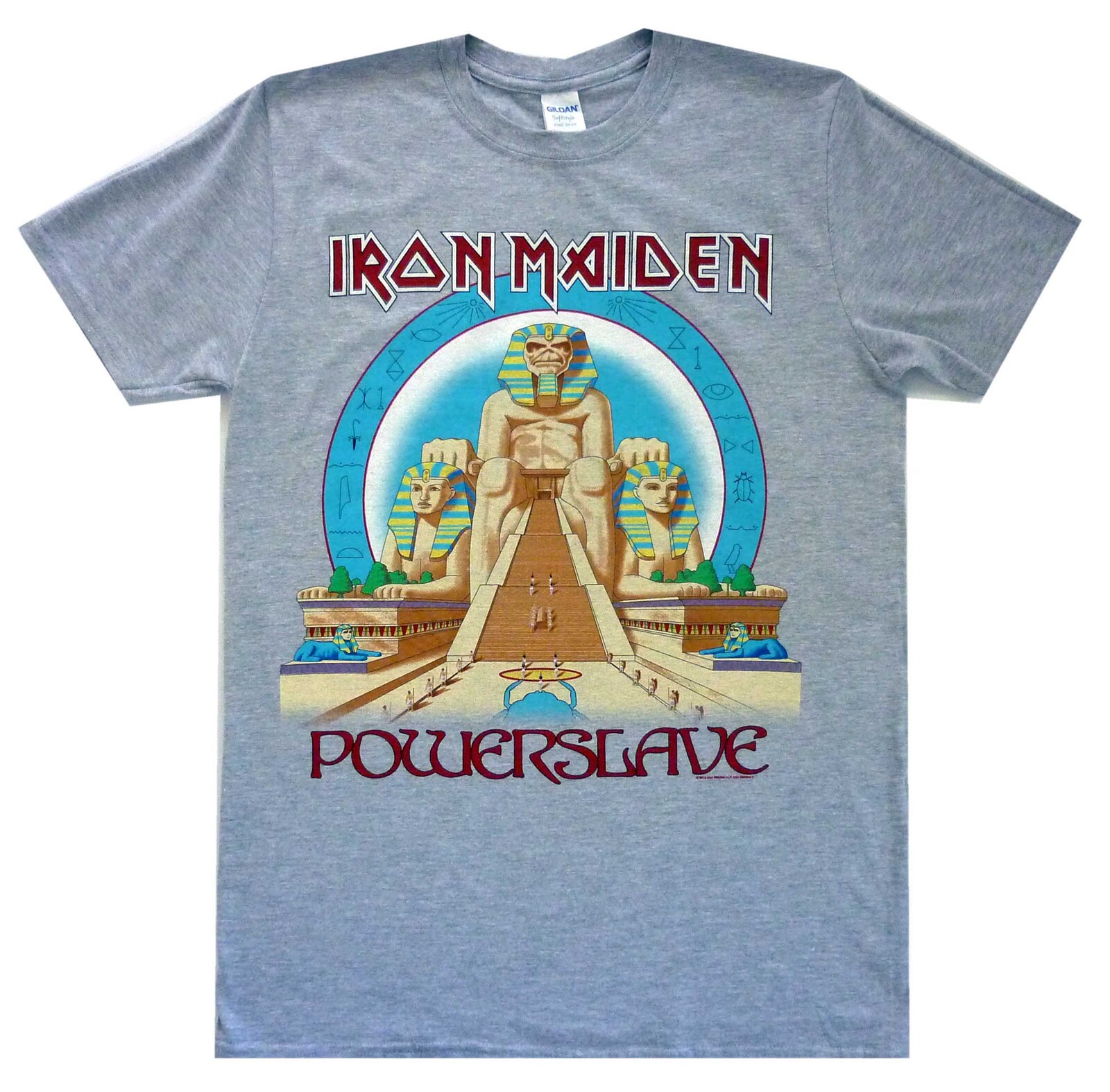Iron Maiden Powerslave Grey Shirt S-XXL Metal Band T-Shirt Official