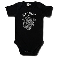 Motorhead Lemmy Tribute Live Forever Baby Bodysuit