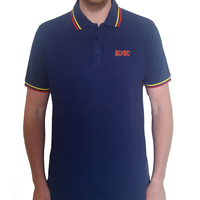 AC/DC Classic Logo Navy Blue Polo Shirt