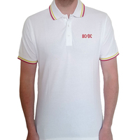 AC/DC Classic Logo White Polo Shirt