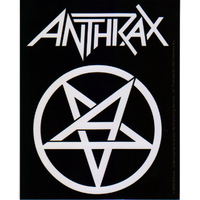 Anthrax Black & White Pentagram Logo Sticker