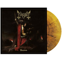 Mayhem Daemon Transparent Orange Black Marbled Vinyl LP Record Reissue