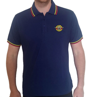 Guns N Roses Classic Logo Navy Blue Polo Shirt 