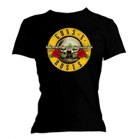 Guns N Roses Classic Bullet Logo Skinny Fit Ladies Shirt