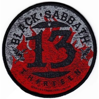 Black Sabbath 13 Flame Circular Patch