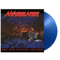 Annihilator Set The World On Fire Translucent Blue LP Vinyl Record
