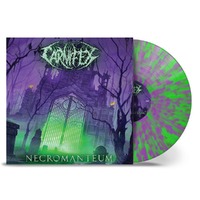 Carnifex Necromanteum Neon Green With Purple Splatter Vinyl LP Record