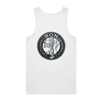 AC/DC Bon Scott Crest White Vintage Wash Tank Top