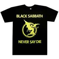 Black Sabbath Never Say Die Yellow Shirt