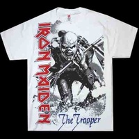 Iron Maiden Oversized Trooper White Shirt