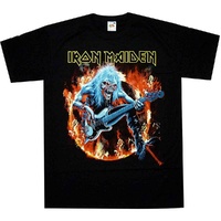 Iron Maiden Fear Live Flames Shirt Distressed B Stock