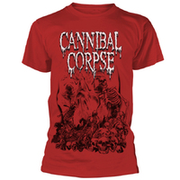 Cannibal Corpse Pile Of Skulls Red Shirt