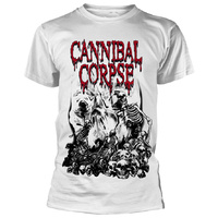 Cannibal Corpse Pile Of Skulls White Shirt