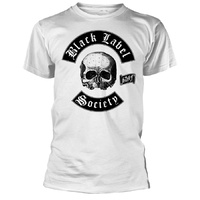 Black Label Society Skull Logo White Shirt