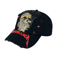 Metallica Skull One Distressed Trucker Cap Hat
