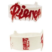 Pierce The Veil White Rubber Wristband