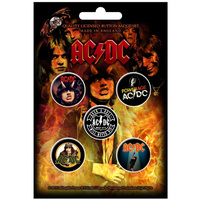 AC/DC Highway To Hell Button Badge Pack