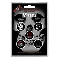 Misfits Fiend Skull Button Badge Pack
