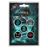 Disturbed Evolution Badge Button Pack