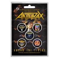 Anthrax Among The Living 5 Button Badge Set