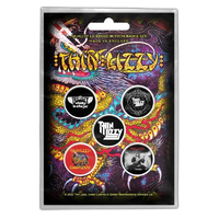 Thin Lizzy Chinatown 5 Button Badge Set