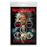 Iron Maiden Run For Your Lives Button Badge Pack
