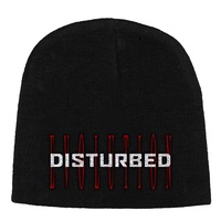 Disturbed Red Evolution Logo Embroidered Beanie Hat