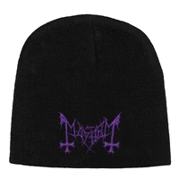 Mayhem Purple Logo Embroidered Beanie Hat