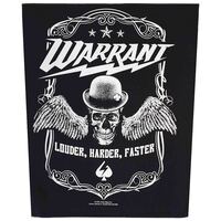 Warrant Louder Harder Faster Back Patch