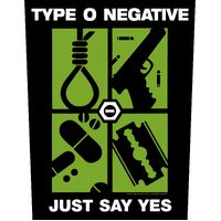 Type O Negative Just Say Yes Back Patch