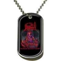 Death Scream Bloody Gore Dog Tag Necklace