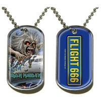 Iron Maiden Flight 666 Dog Tag Necklace