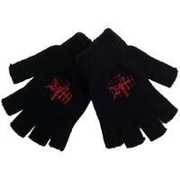 Death Logo Fingerless Gloves