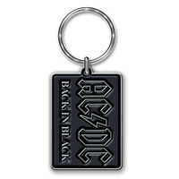 AC/DC Back In Black Metal Keychain
