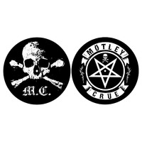 Motley Crue Skull & Pentagram Turntable Slipmat Set