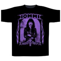 Black Sabbath Tony Iommi Iron Man Purple Print T-Shirt