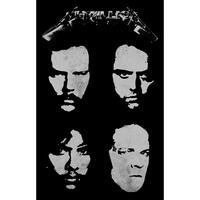 Metallica Black Album Faces Poster Flag