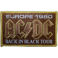 AC/DC Back In Black 1980 Tour Embroidered Patch