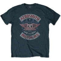 Aerosmith Boston Pride Denim Blue Shirt