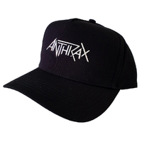 Anthrax Silver Chrome Logo Baseball Cap Hat